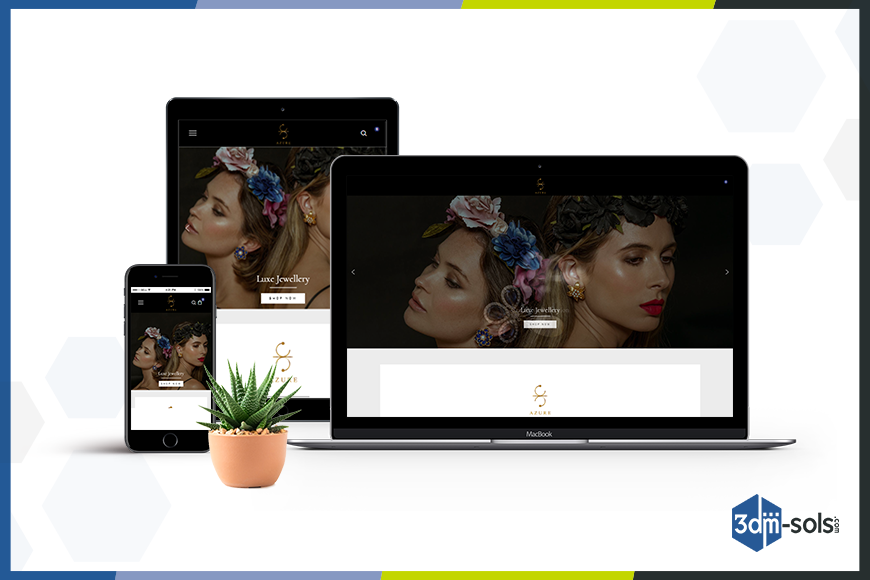 AZURE by SZK – Luxury Jewelry Website