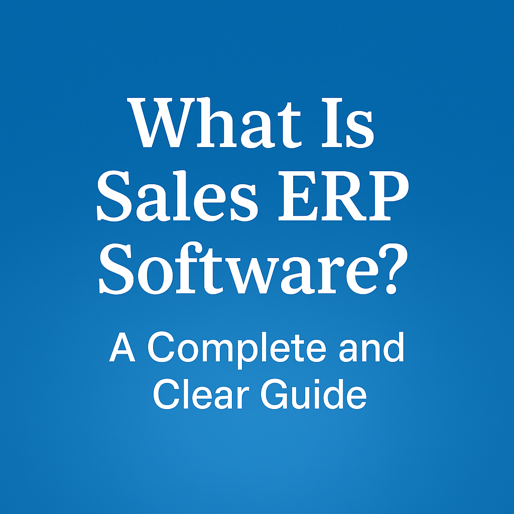 What Is Sales ERP Software? A Complete and Clear Guide